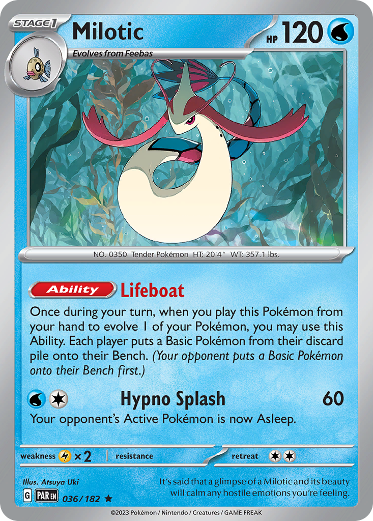 Milotic - 36/182 - Holofoil - NM - Rare - Paradox Rift