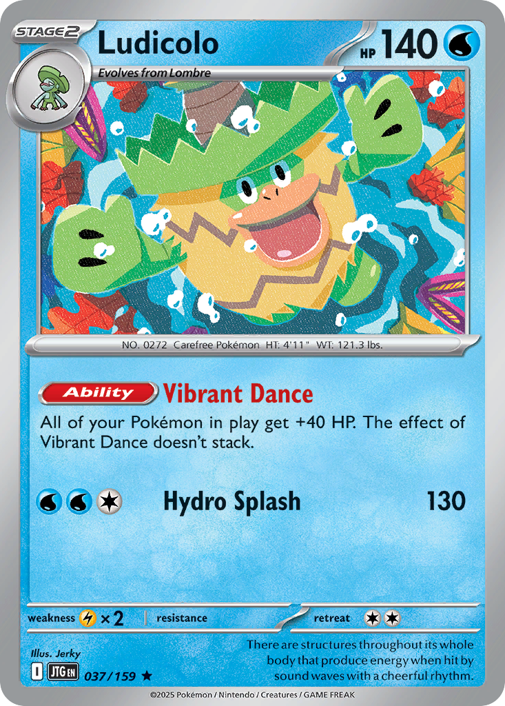 Ludicolo - 37/159 - Holofoil - NM - Rare - Journey Together