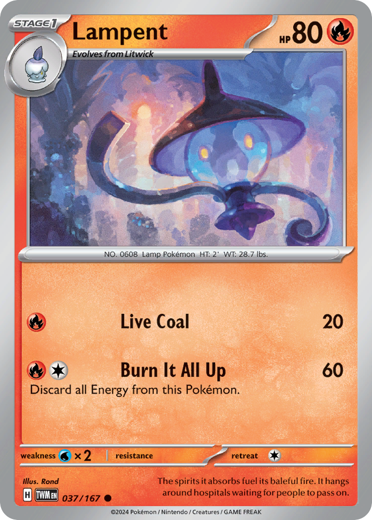 Lampent - 37/167 - Normal - NM - Common - Twilight Masquerade