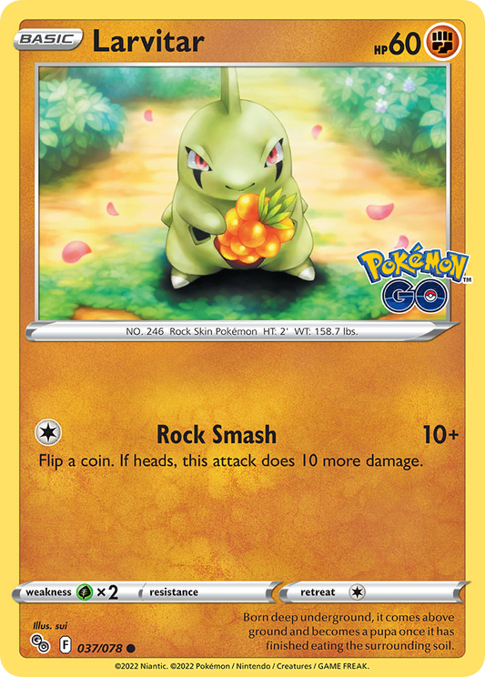 Larvitar - 37/78 - Normal - NM - Common - Pokémon GO