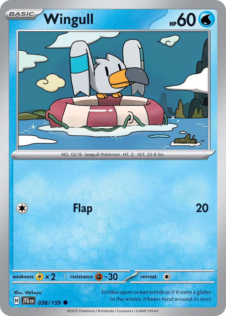 Wingull - 38/159 - Normal - NM - Common - Journey Together