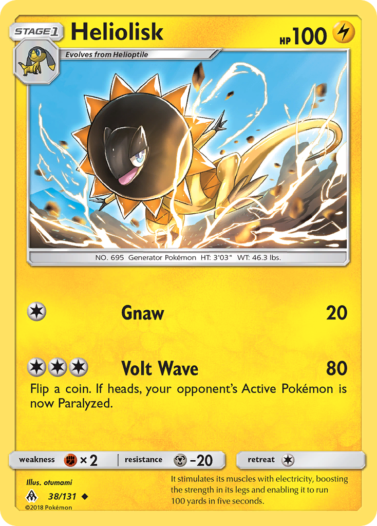 Heliolisk - 38/131 - Normal - NM - Uncommon - Forbidden Light