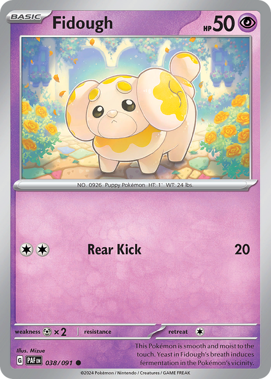 Fidough - 38/91 - Normal - NM - Common - Paldean Fates