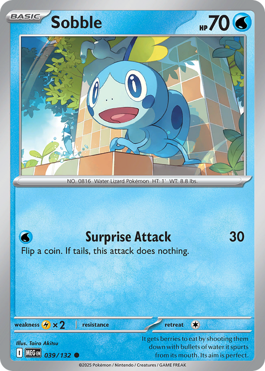 Sobble - 39/132 - Normal - NM - Common - Mega Evolution