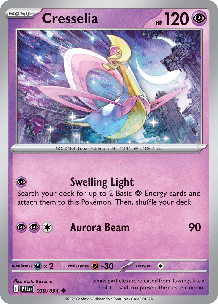 Cresselia - 39/94 - Reverse Holofoil - NM - Uncommon - Phantasmal Flames
