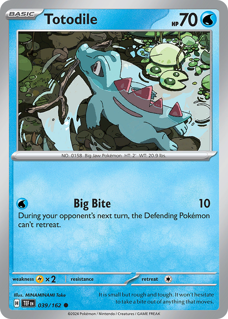 Totodile - 39/162 - Reverse Holofoil - NM - Common - Temporal Forces