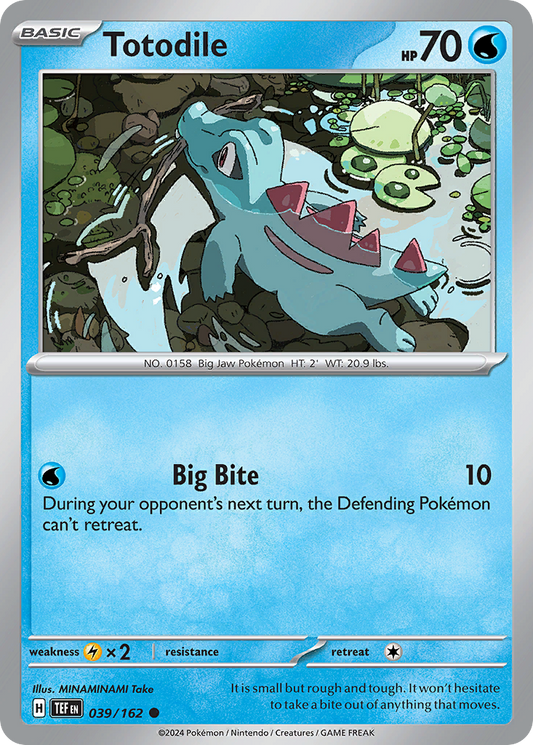 Totodile - 39/162 - Reverse Holofoil - NM - Common - Temporal Forces