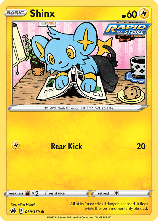 Shinx - 39/159 - Normal - NM - Common - Crown Zenith