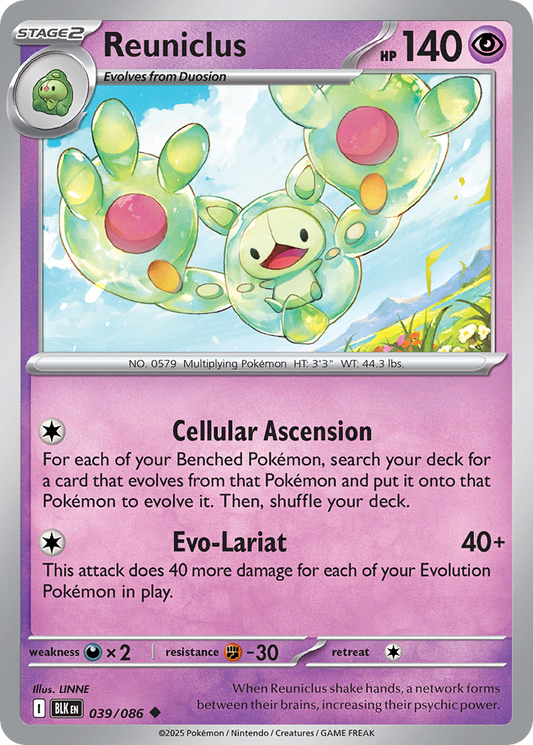 Reuniclus - 39/86 - Reverse Holofoil - NM - Uncommon - Black Bolt