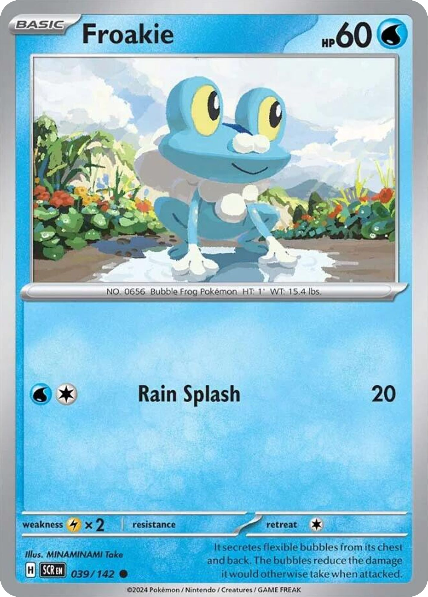 Froakie - 39/142 - Reverse Holofoil - NM - Common - Stellar Crown