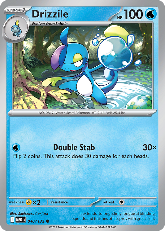 Drizzile - 40/132 - Normal - NM - Common - Mega Evolution