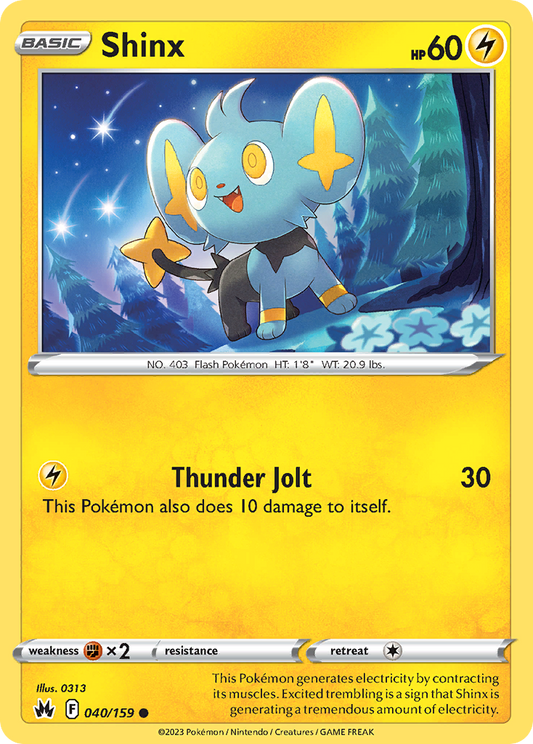 Shinx - 40/159 - Normal - NM - Common - Crown Zenith