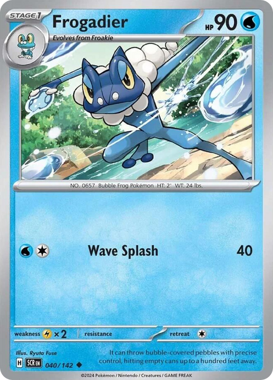Frogadier - 40/142 - Reverse Holofoil - NM - Uncommon - Stellar Crown