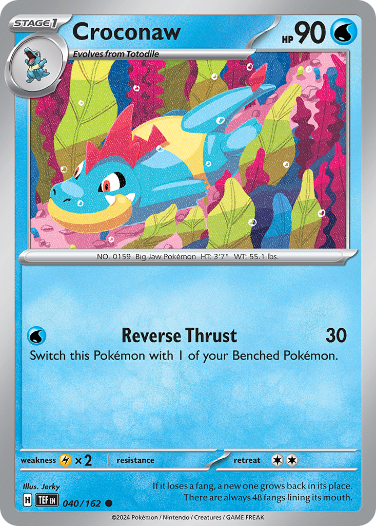 Croconaw - 40/162 - Reverse Holofoil - NM - Common - Temporal Forces