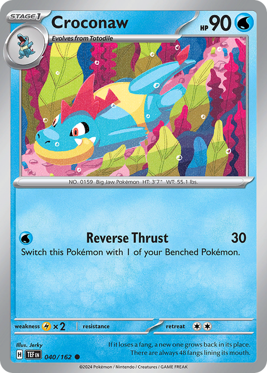 Croconaw - 40/162 - Reverse Holofoil - NM - Common - Temporal Forces