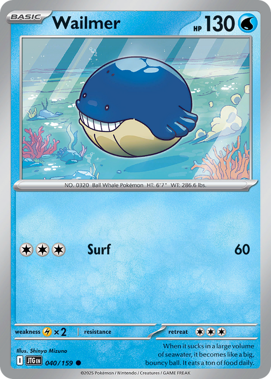 Wailmer - 40/159 - Reverse Holofoil - NM - Common - Journey Together
