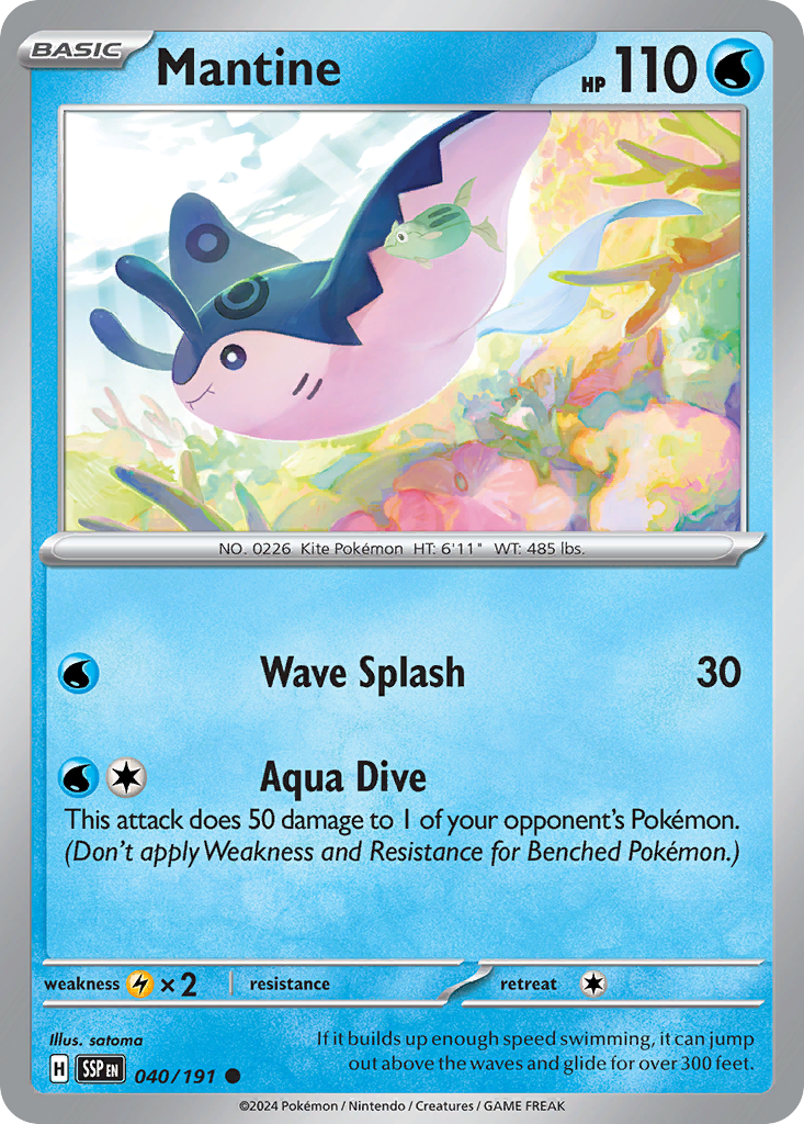 Mantine - 40/191 - Normal - NM - Common - Surging Sparks