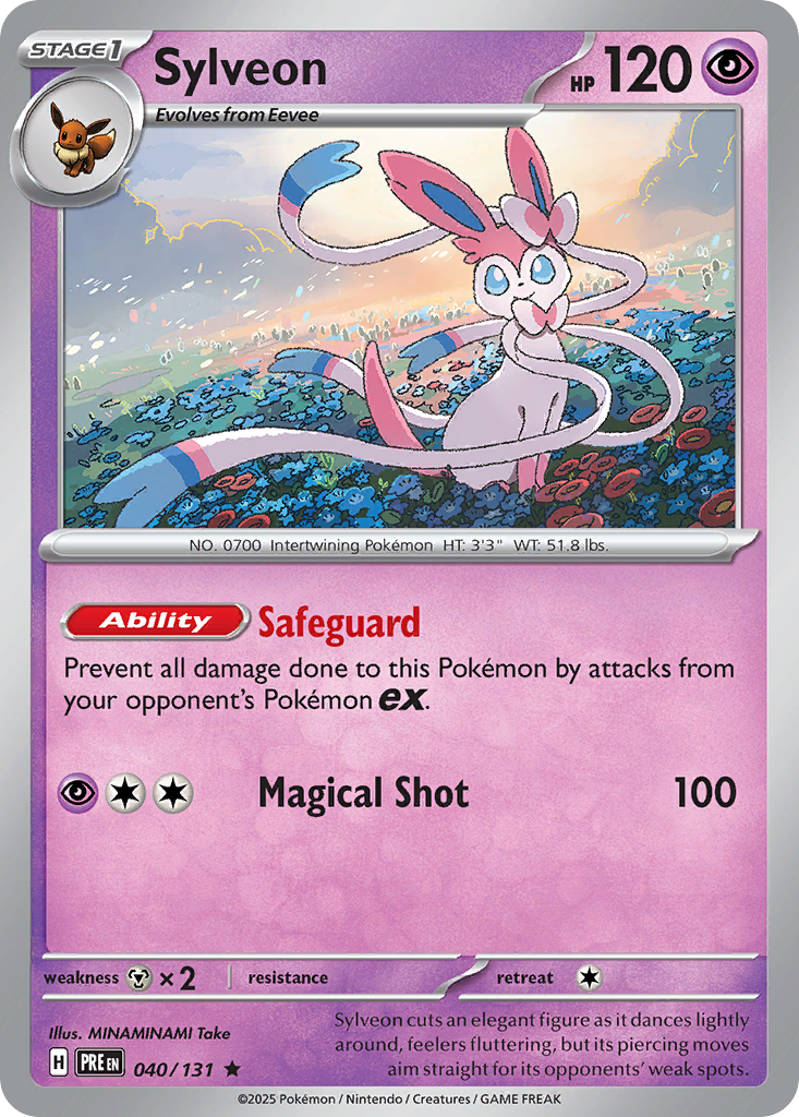Sylveon - 40/131 - Holofoil - NM - Rare - Prismatic Evolutions