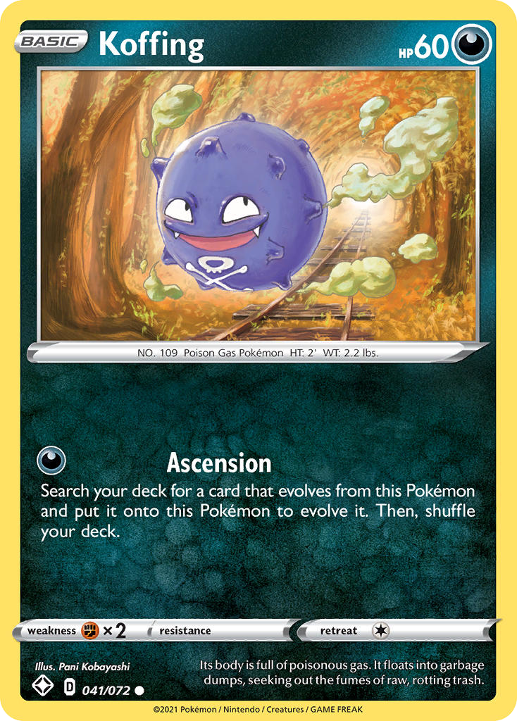 Koffing - 41/72 - Normal - NM - Common - Shining Fates