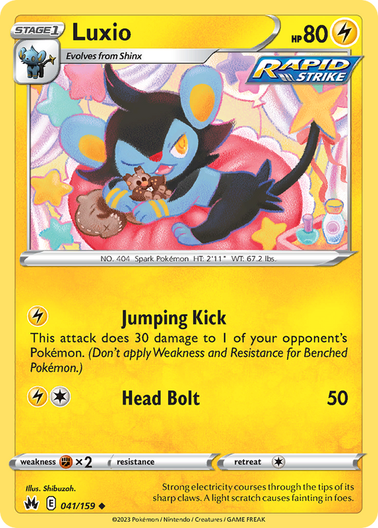 Luxio - 41/159 - Normal - NM - Uncommon - Crown Zenith