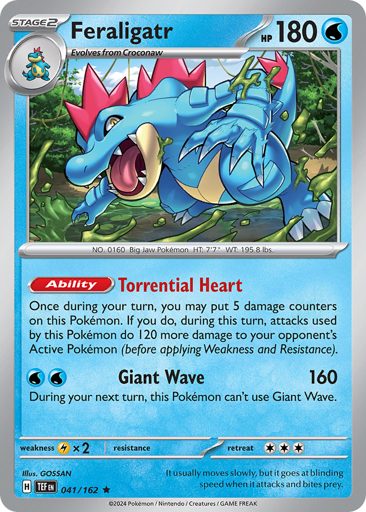Feraligatr - 41/162 - Holofoil - NM - Rare - Temporal Forces