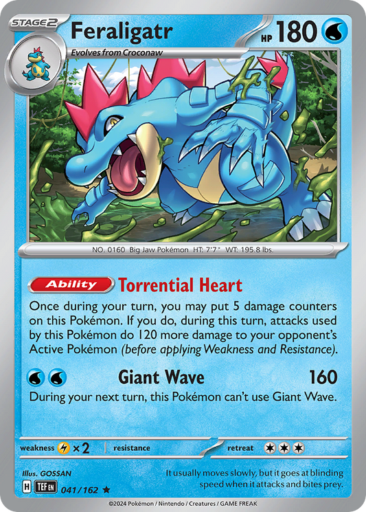 Feraligatr - 41/162 - Holofoil - NM - Rare - Temporal Forces