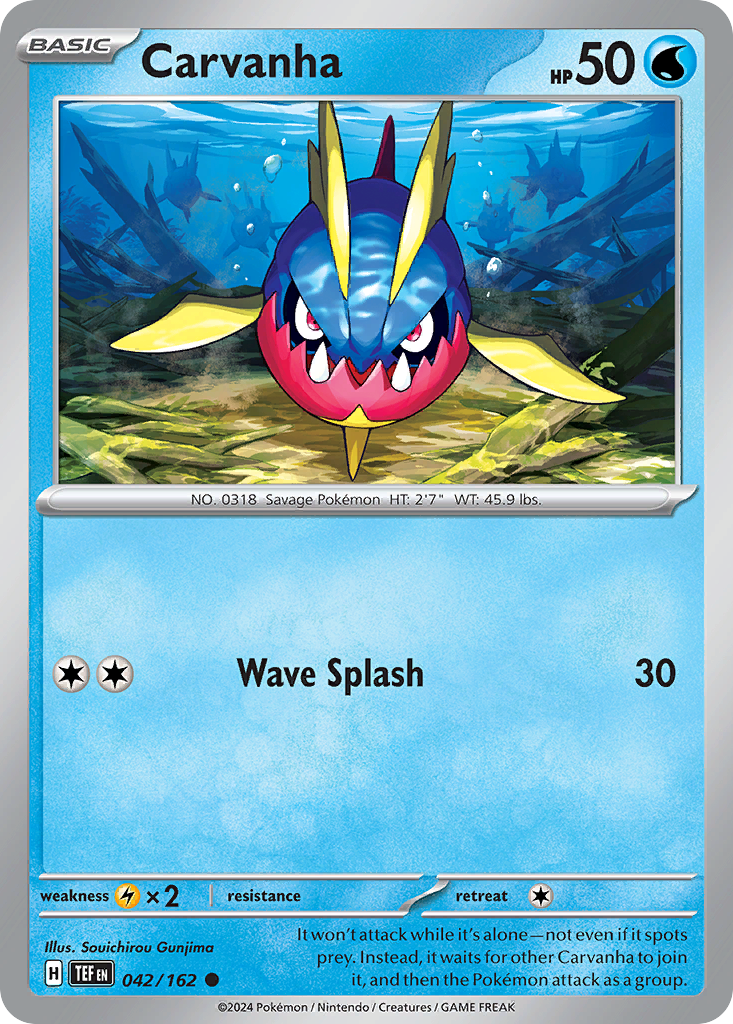 Carvanha - 42/162 - Reverse Holofoil - NM - Common - Temporal Forces