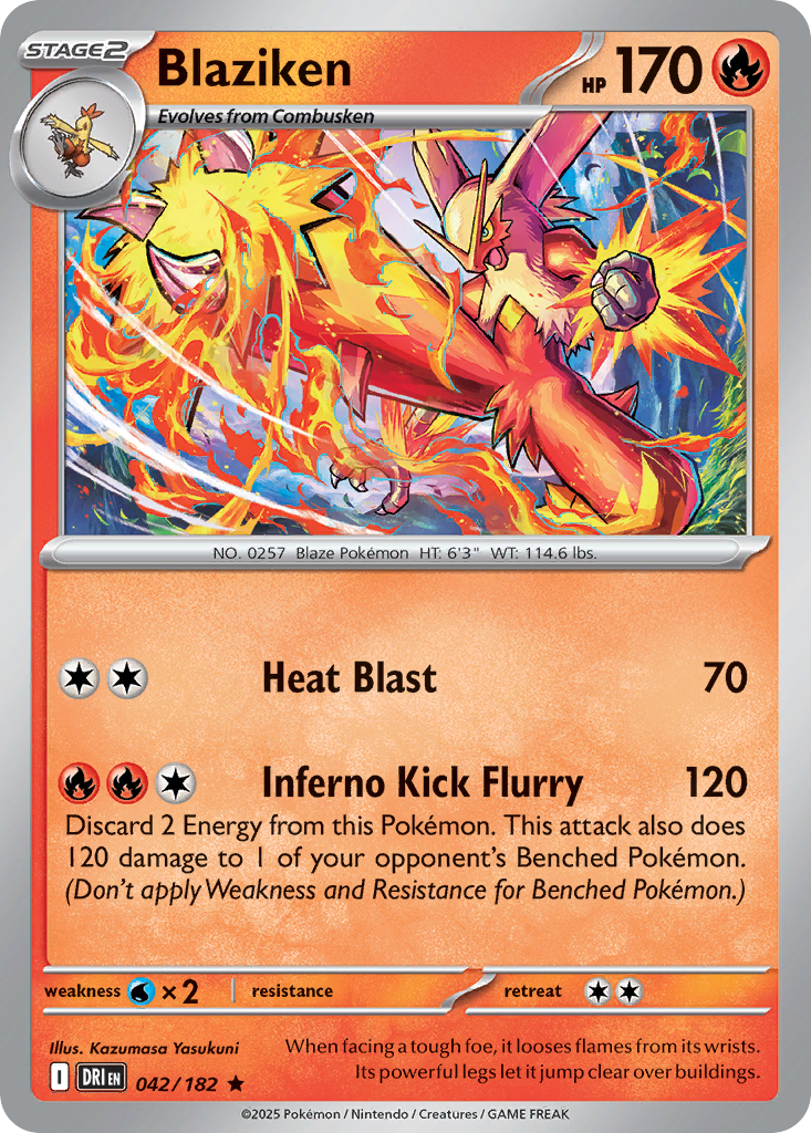 Blaziken - 42/182 - Holofoil - NM - Rare - Destined Rivals