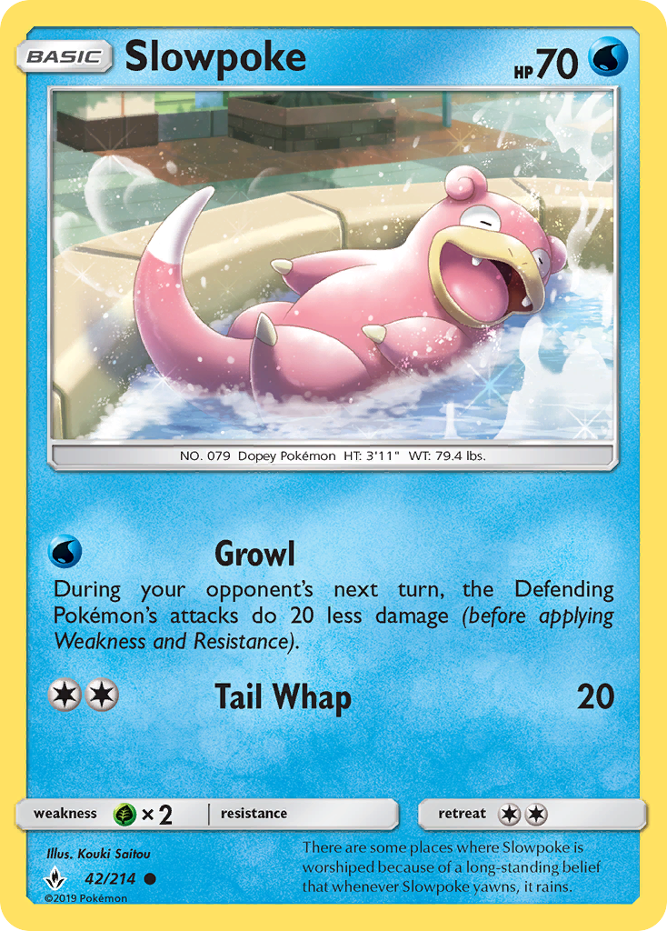 Slowpoke - 42/214 - Normal - NM - Common - Unbroken Bonds
