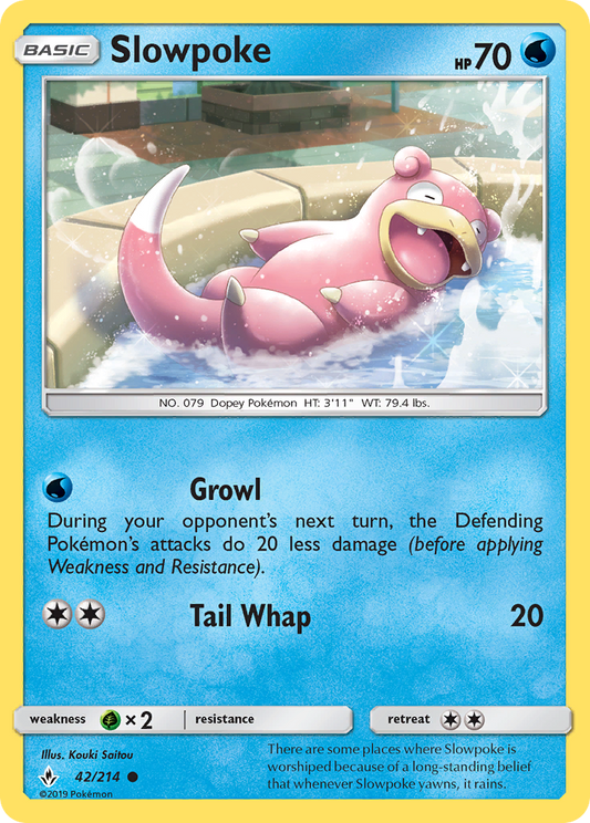 Slowpoke - 42/214 - Normal - NM - Common - Unbroken Bonds