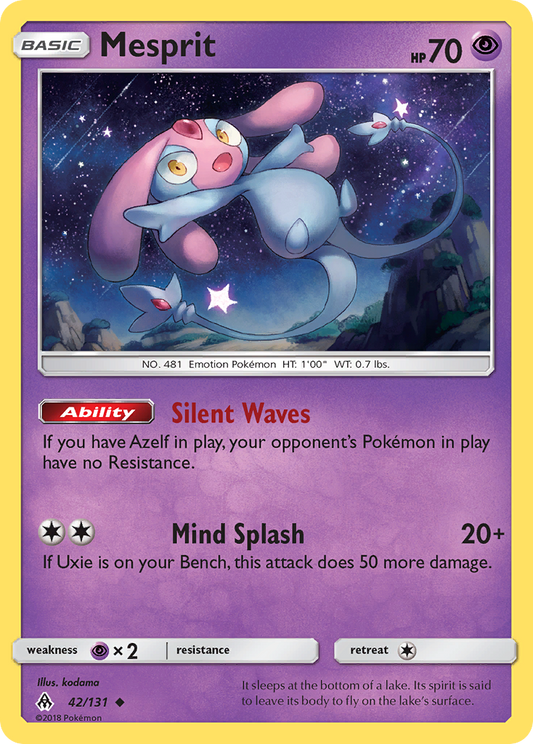 Mesprit - 42/131 - Normal - NM - Uncommon - Forbidden Light