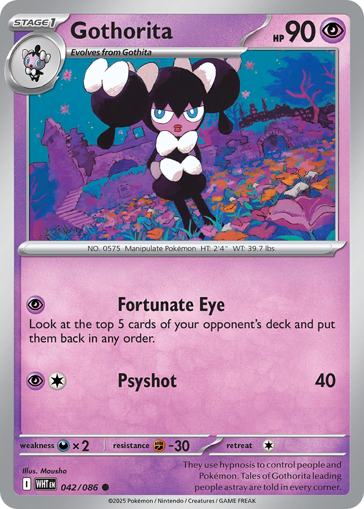 Gothorita - 42/86 - Normal - NM - Common - White Flare