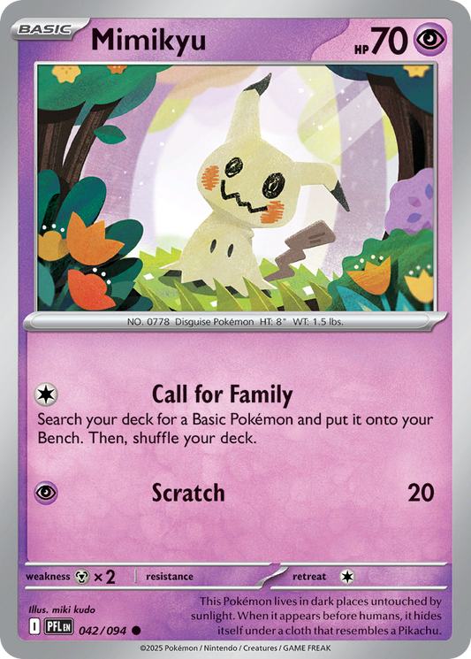 Mimikyu - 42/94 - Reverse Holofoil - NM - Common - Phantasmal Flames
