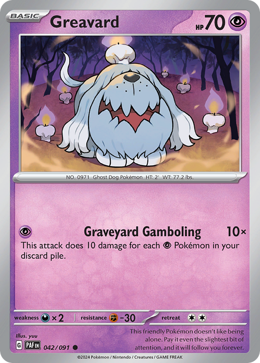 Greavard - 42/91 - Normal - NM - Common - Paldean Fates