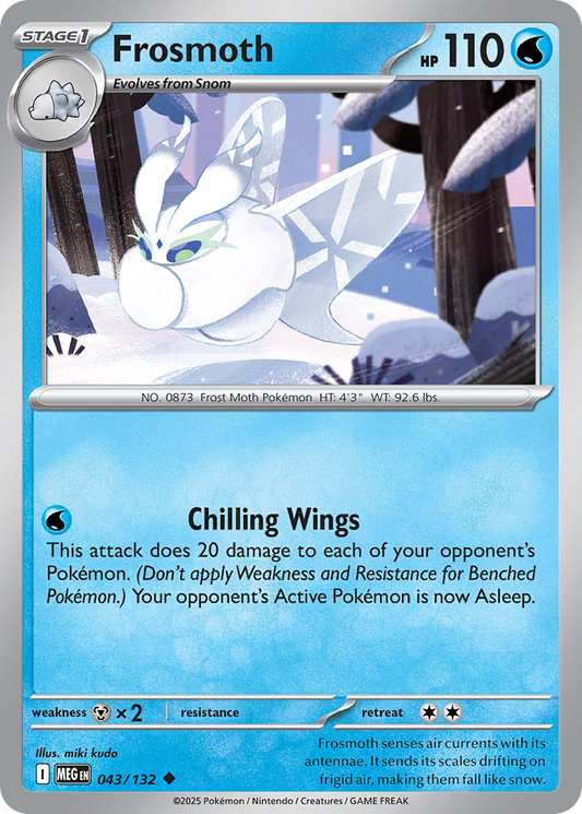 Frosmoth - 43/132 - Normal - NM - Uncommon - Mega Evolution