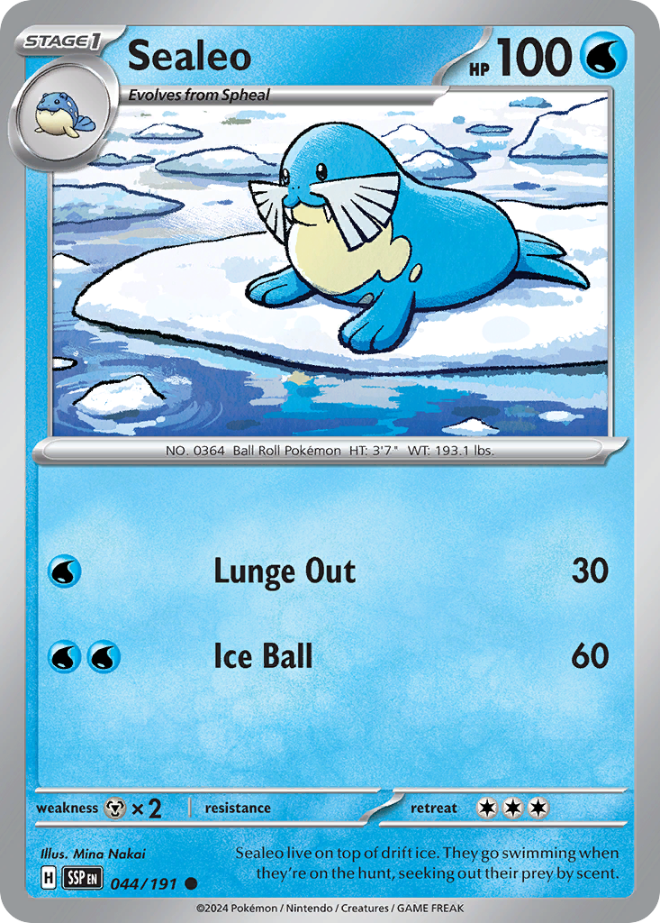 Sealeo - 44/191 - Normal - NM - Common - Surging Sparks