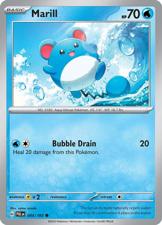 Marill - 44/193 - Normal - NM - Common - Paldea Evolved