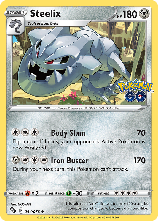 Steelix - 44/78 - Normal - NM - Uncommon - Pokémon GO