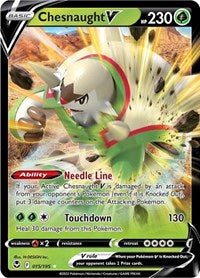 Chesnaught V - 15/195 - Holofoil - NM - Ultra Rare - Silver Tempest
