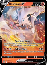 Reshiram V - 24/195 - Holofoil - NM - Ultra Rare - Silver Tempest
