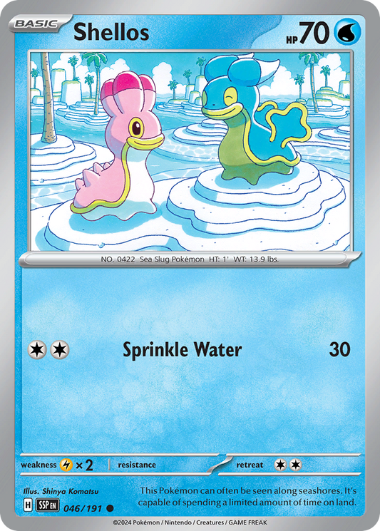 Shellos - 46/191 - Reverse Holofoil - NM - Common - Surging Sparks