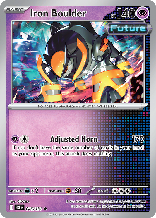 Iron Boulder - 46/131 - Holofoil - NM - Rare - Prismatic Evolutions