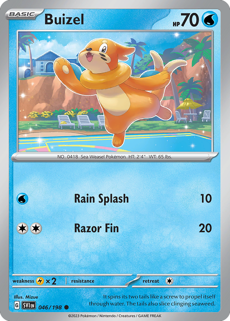 Buizel - 46/198 - Reverse Holofoil - NM - Common - Scarlet & Violet
