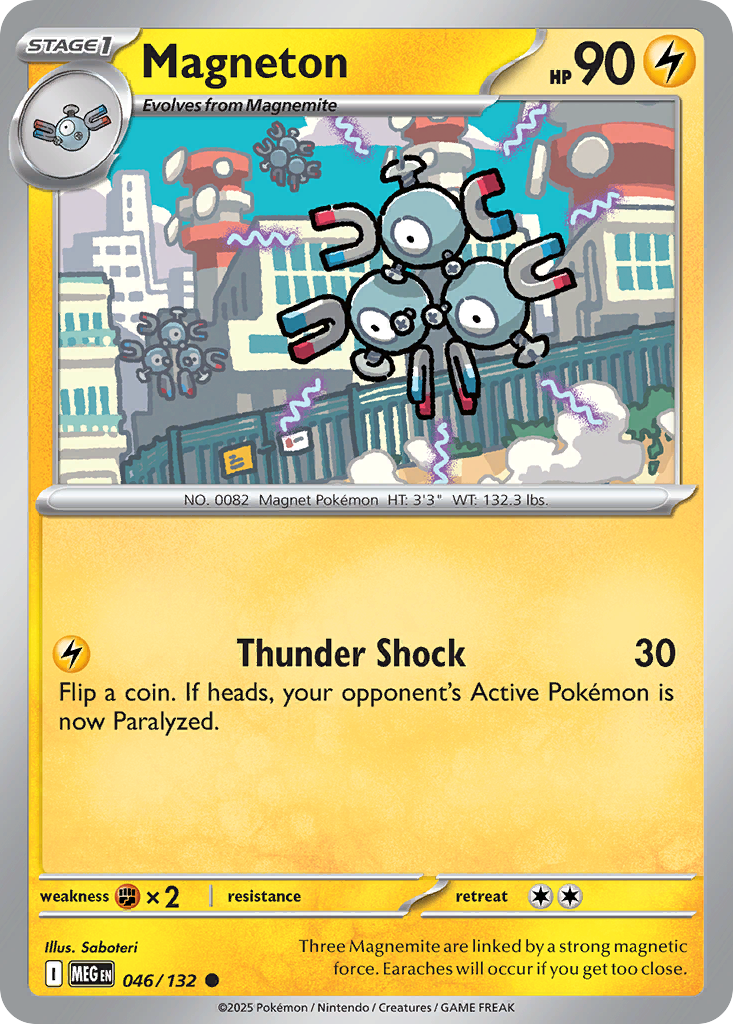 Magneton - 46/132 - Reverse Holofoil - NM - Common - Mega Evolution
