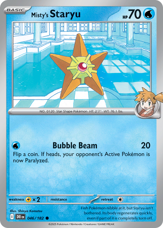 Misty's Staryu - 46/182 - Normal - NM - Common - Destined Rivals