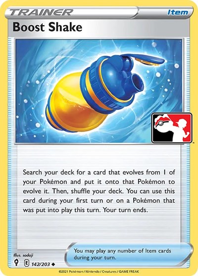Boost Shake - 142/203 - Holofoil - NM - Uncommon - Prize Pack Series One