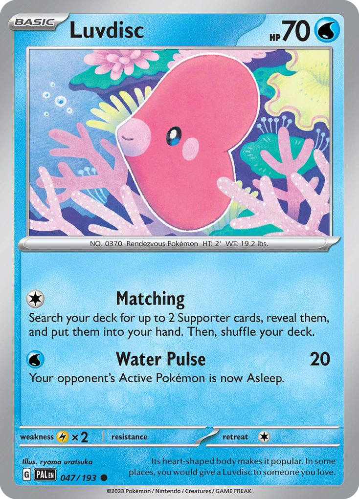 Luvdisc - 47/193 - Reverse Holofoil - NM - Common - Paldea Evolved