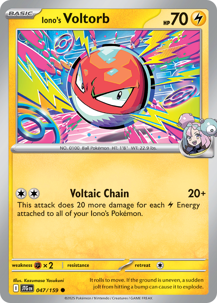 Iono's Voltorb - 47/159 - Reverse Holofoil - NM - Common - Journey Together