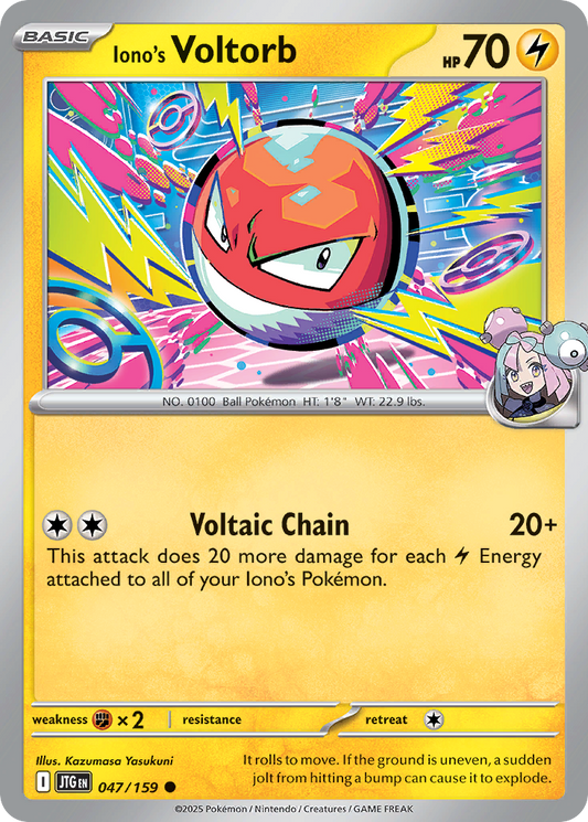 Iono's Voltorb - 47/159 - Reverse Holofoil - NM - Common - Journey Together