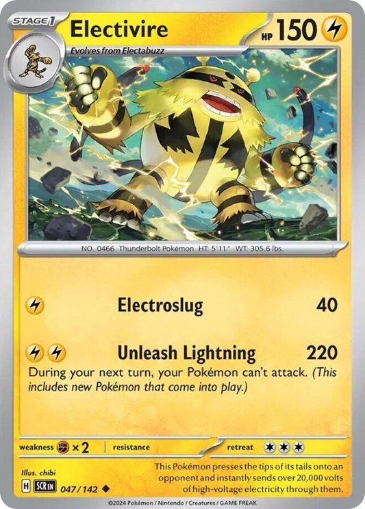 Electivire - 47/142 - Normal - NM - Uncommon - Stellar Crown
